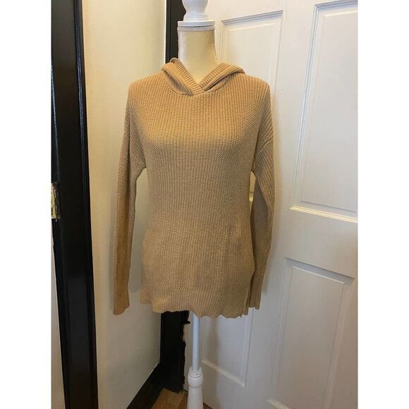 Cynthia Rowley Hooded Waffle Knit Tunic Sweater - Women's Size Small - Picture 2 of 10